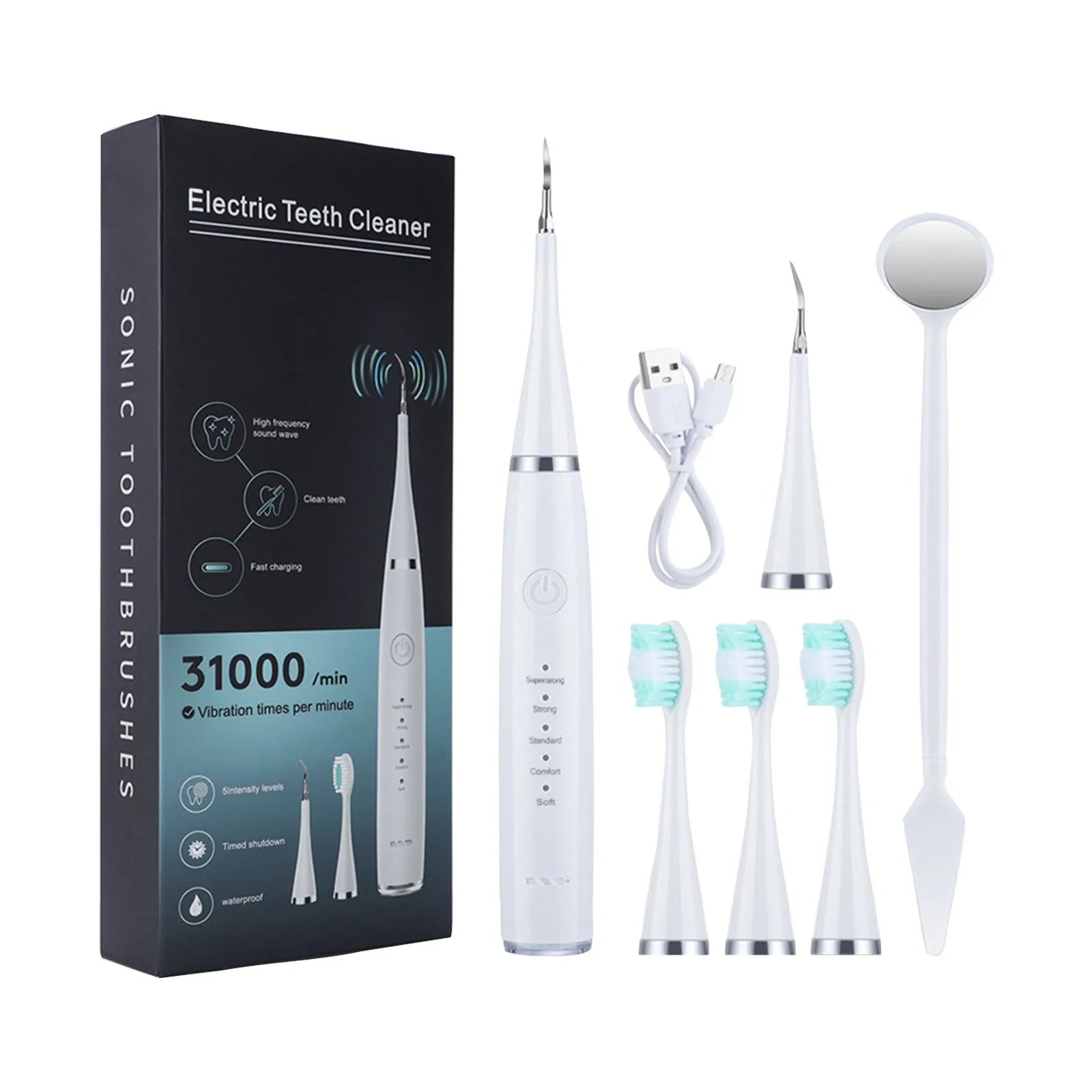 Sonic Tooth Cleaner Kit for Dogs,Electric Sonic Tooth Cleaner for Pet Dogs, Pet Tartar Plaque Remover, Dog Teeth Cleaning Tools