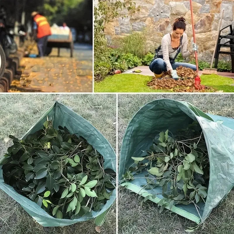 Garden Waste Bag Large Capacity for Yard Leaf and Debris Collection Green Leaf Bag