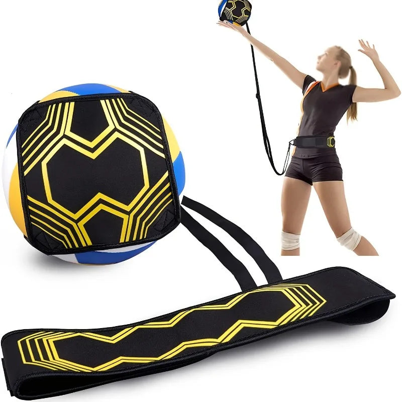 Soccer Trainer, Soccer/Volleyball/Rugby Training Equipment Aid, Football Kick Throw Solo Practice Training Aid Control Skills