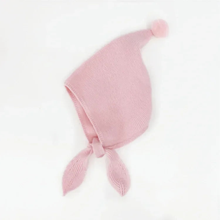 Knitted Kids' Hats for Fall and Winter - Cashmere Caps for Boys and Girls with Pointed Ears Design