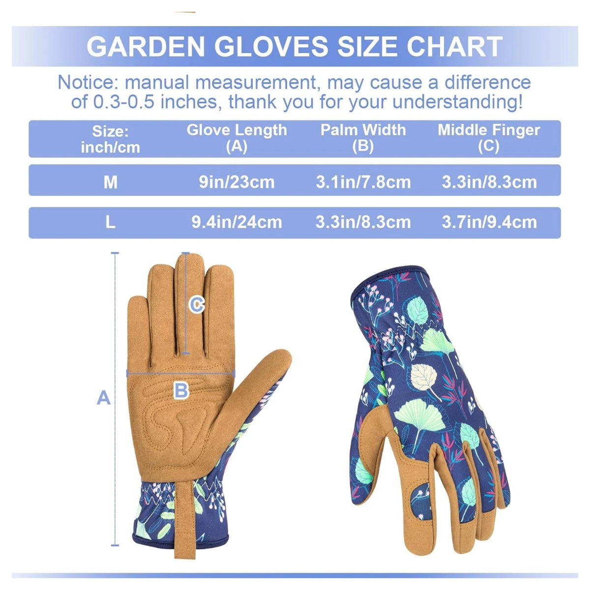 Womens Gardening Weeding Working Gloves, Leather Garden Glove for Women Thorn Proof No Stab for Digging, Planting,Pruning