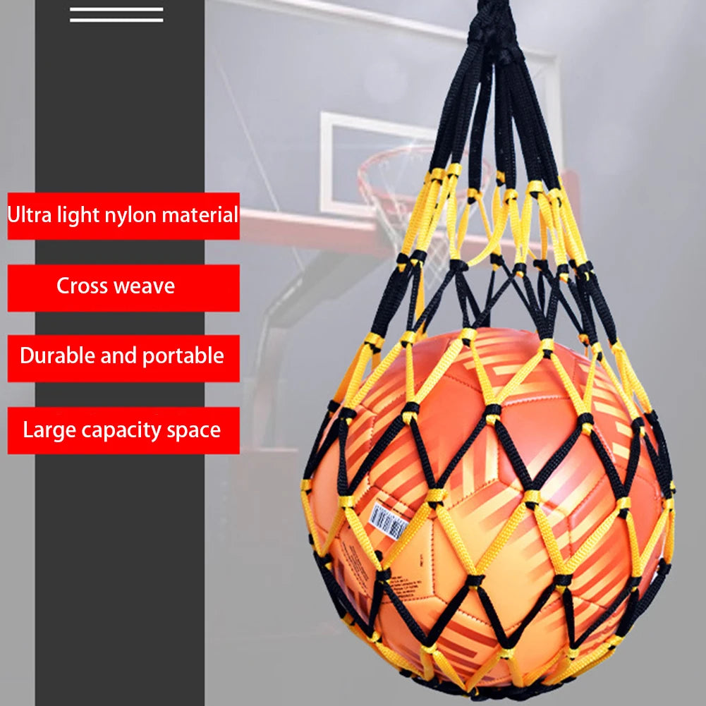 Sports Ball Holder Youth Football Self Trainer Football Net Bag Sports Mesh Equipment for Carrying Basketball Volleyball Soccer