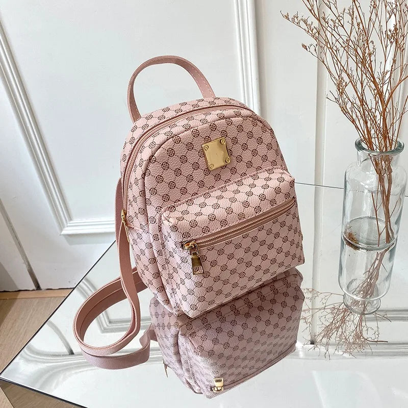 Classic Women Backpack Fashion School Bags Female Daily Shopping Girl Small Backpacks Schoolbags 2025 Ins