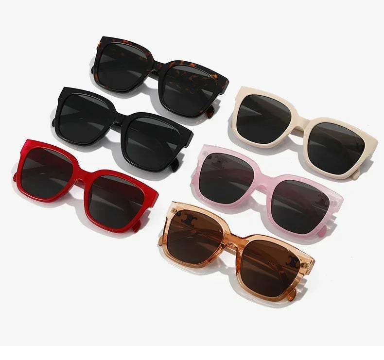 Man Summer 2025 new sunglasses high-end square slimming Facebook same style sunglasses anti UV simple women's version