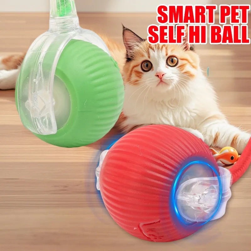 Cat Interactive Ball Toy Pet Automatic Rolling Ball Rechargeable Smart Puppy Interactive Toy Dog Electric Training Imitate Mouse