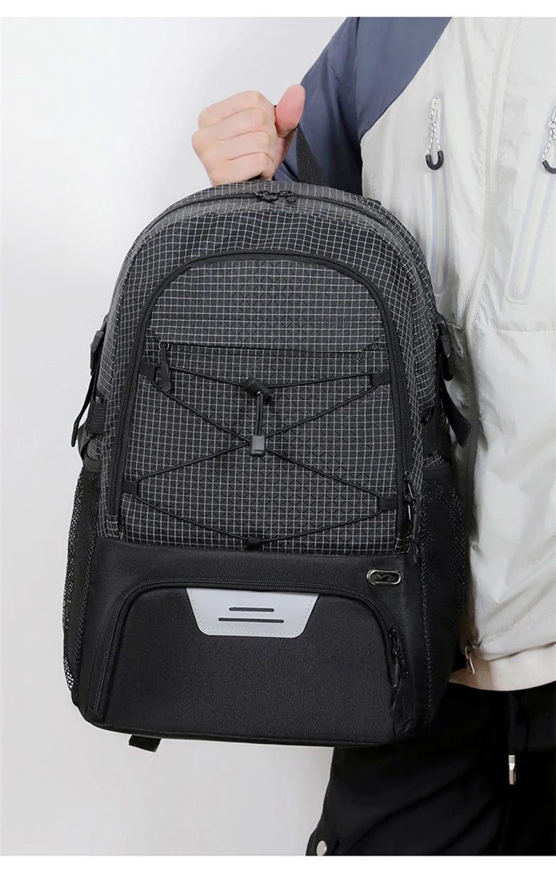 Travel Backpack Sport Basketball Soccer Football Commuting Hiking Trekking Bag Shoes Pocket Outdoor Short Trip College Schoolbag