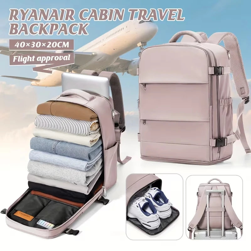 Women Men Hand Luggage Backpack Business College Laptop Travel Backpack Waterproof Carry on mochila viaje cabina avion 40x20x25