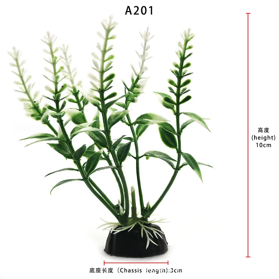 Aquarium Decorations Simulated Aquatic Plants Fish Tank Landscaping Plastic Seagrass Ornaments for Aquatic Pet Supplies