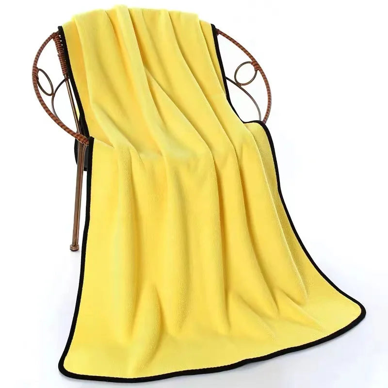 Quick-drying Pet Dog and Cat Towels Soft Fiber Towels Water-absorbent Bath Towel Convenient Pet Shop Cleaning Towel Pet Supplies