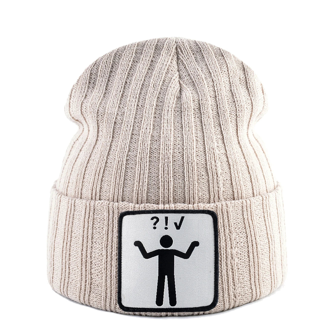 Knitted Skullies Beanie With Animals Patch Men Women Outdoor Casual Sport Hats Autumn Winter Solid Color Hip Hop Beanies