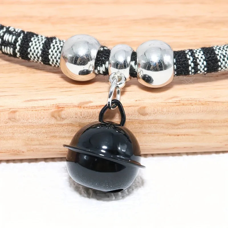 Adjustable Pet Collar with Bell Cute Collars for Small Dogs and Cats Kitten Necklace Pet Accessories