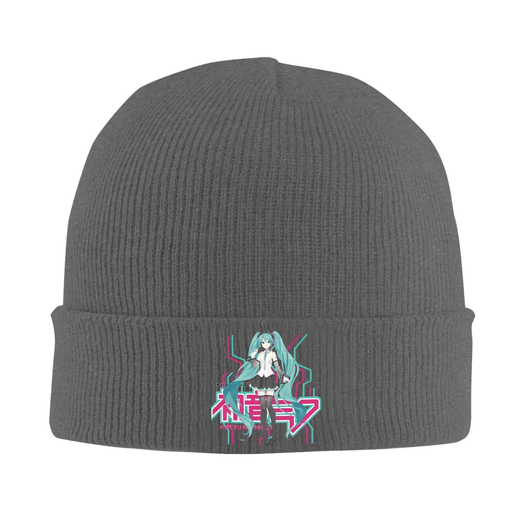 Hatsune Miku Knitted Hat Beanies Autumn Winter Hat Warm Unisex  Hip-hop  Cap Men Women Gift,