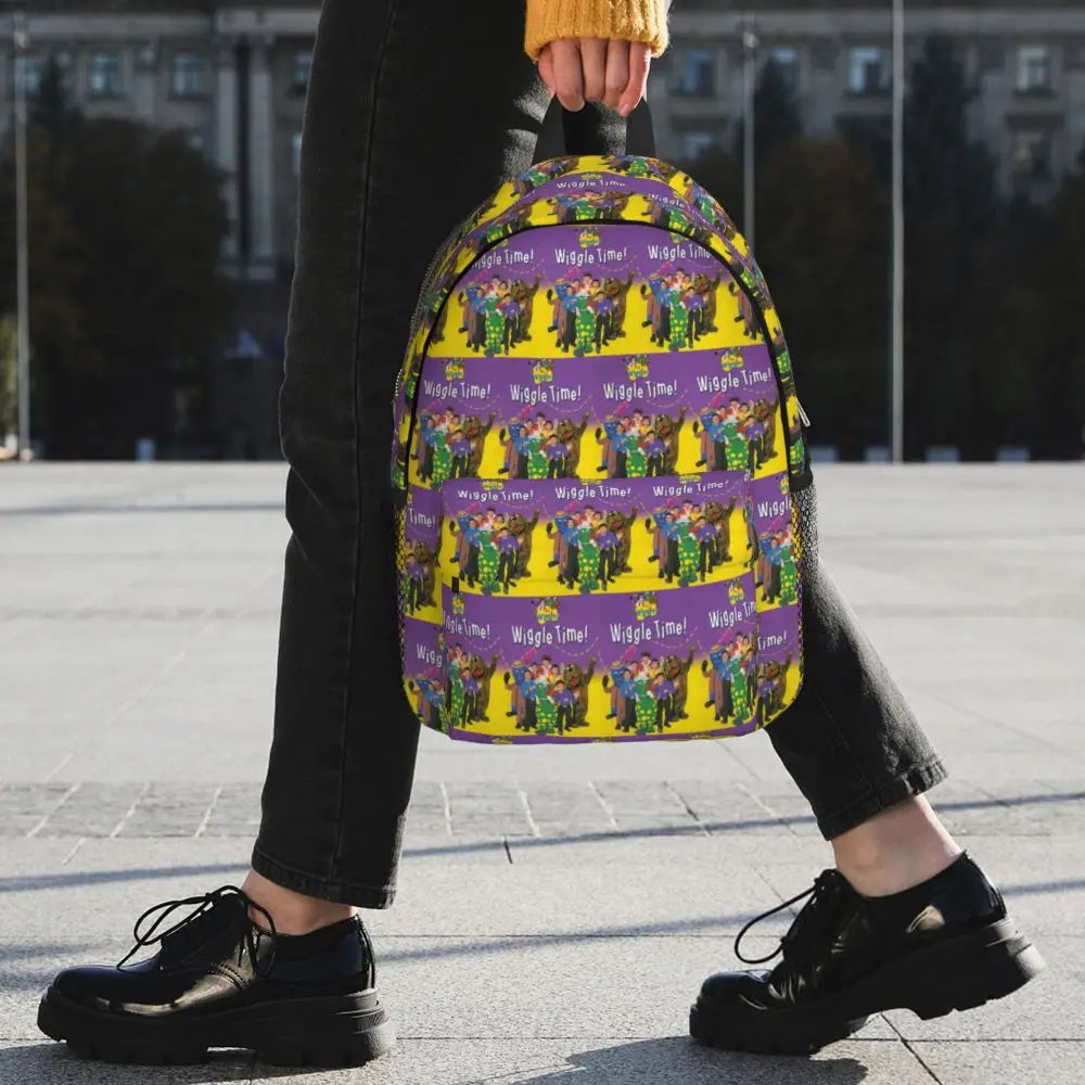 The Wiggles Tv Show Music Band Backpack Student Boys Girls BookBag Children School Bag Computer Shoulder Bags for Men Women