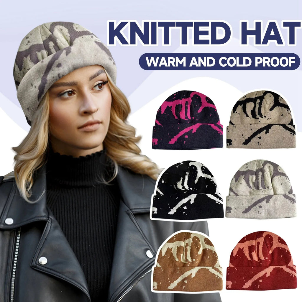 Embroidered Knitted Hats Men's And Women's Winter Hats Outdoor Riding Europe And The United States Fashion Warm Hat Casual Wear