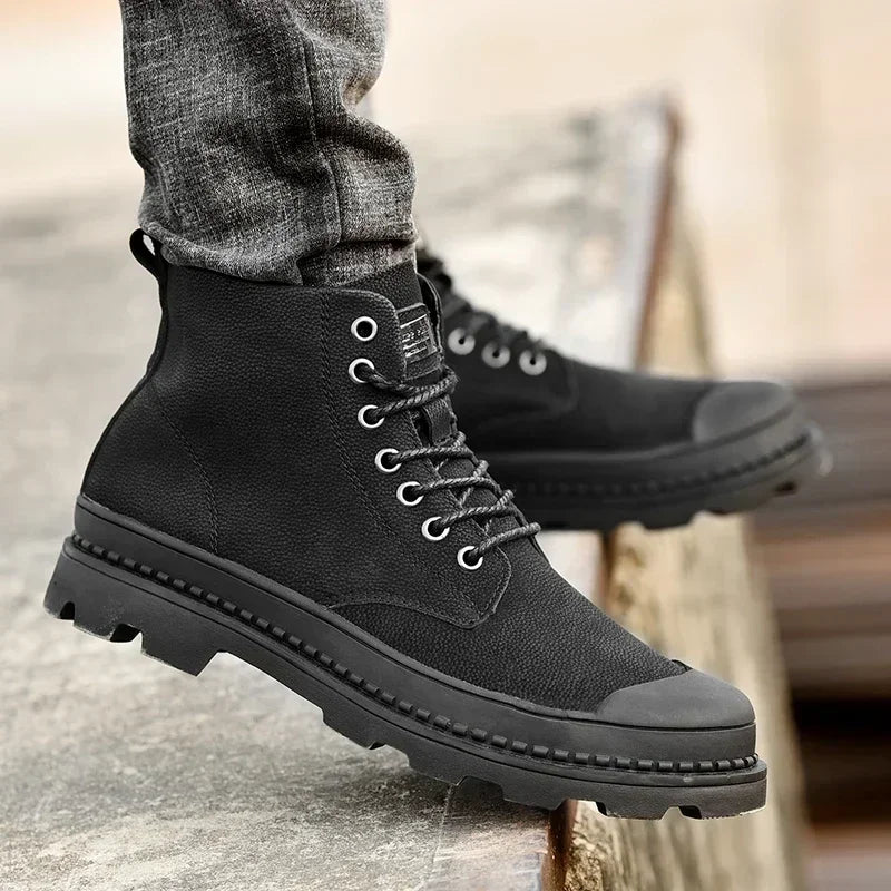 Winter Men Boots Waterproof Leather Boots Keep Warm Mens Ankle Boots Comfortable Man Work Boots Male Snow Boots Men Botas