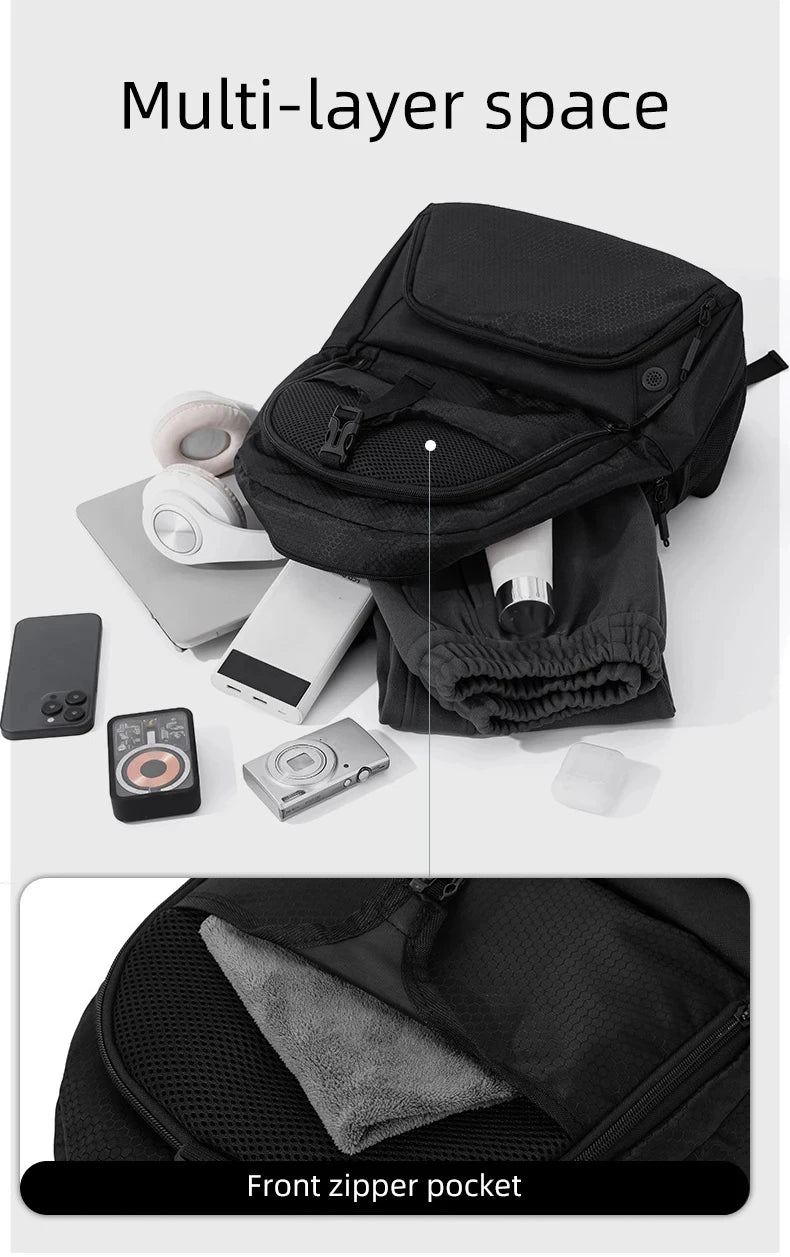 Sports Gym Fitness Yoga Backpack with Shoes Pocket Outdoor Large Camping Hiking Basketball Bag Capacity Soccer Equipment Pack