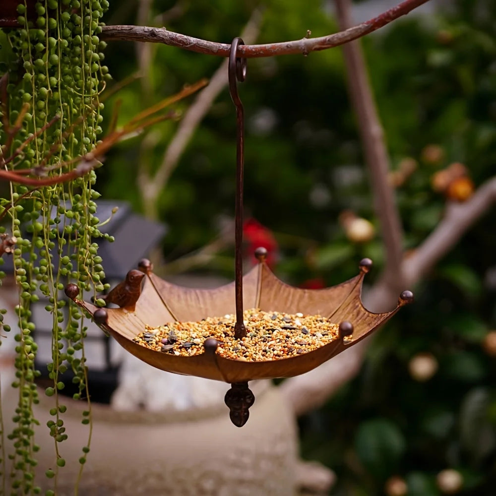 New Umbrella Shaped Hanging Bird Feeder Birdbath For Garden Yard Farm Supplies Hummingbird Feeder Supplies Birdbath Bird Bath