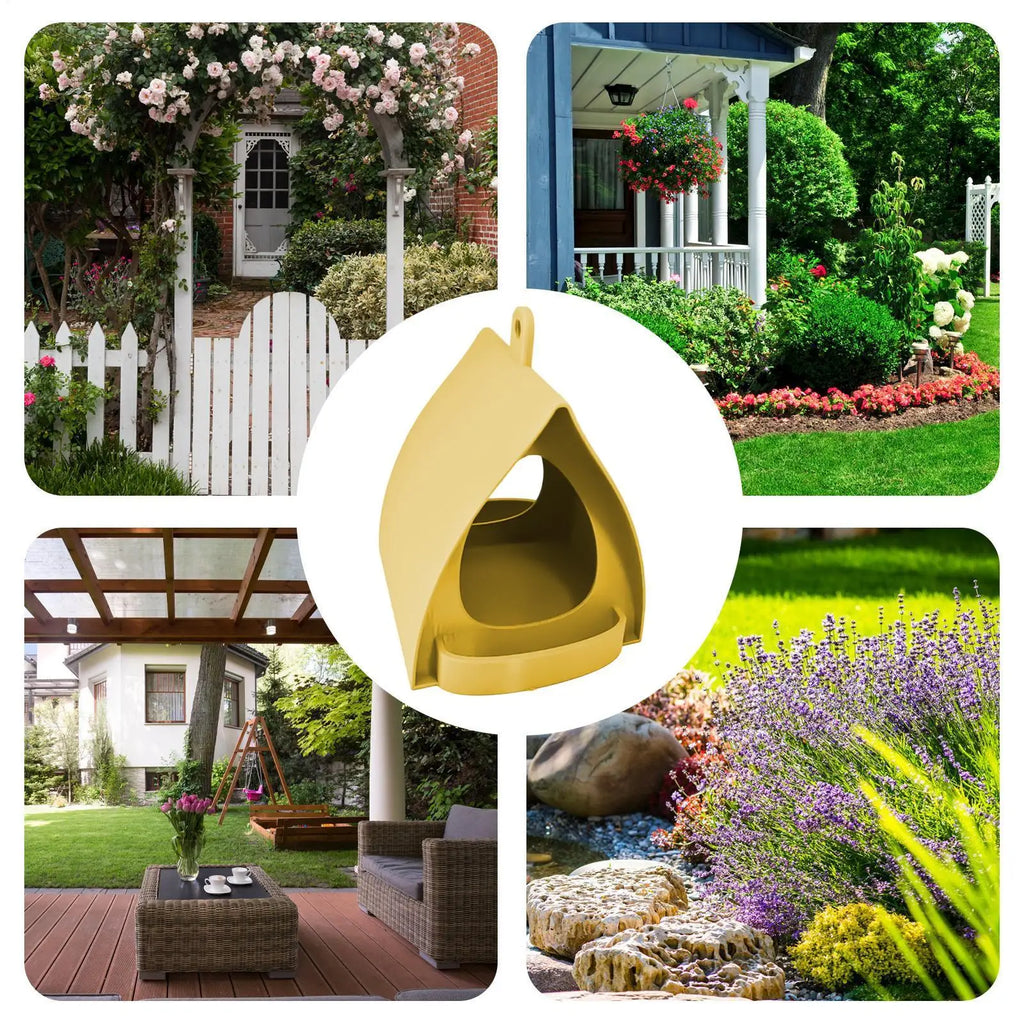 Hanging Bird Feeder Large Capacity Outdoor Bird Feeder Birdhouse Garden Bird Feeder for Sparrow Finch Balcony Yard Porch