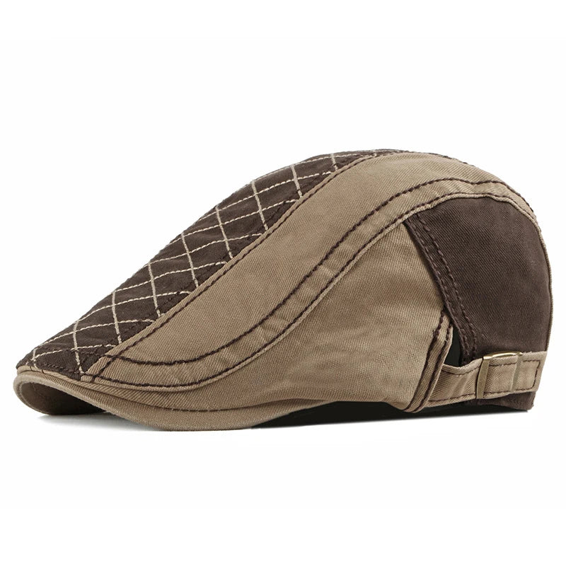 New Men's Hats Retro Berets Hat For Women Cotton Visors Embroidery Letter Flat Caps Artist Peaked Newsboy Cap