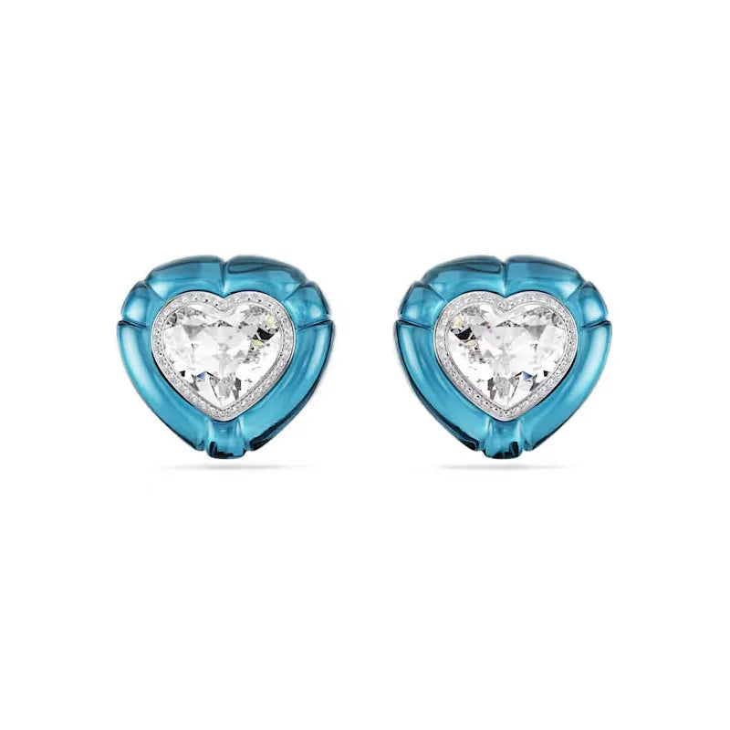High Quality Earrings 2025 New Trend Fine Jewelry Charm Purple Butterfly White Blue Geometric Crystal Fashion Women's Ear Clip