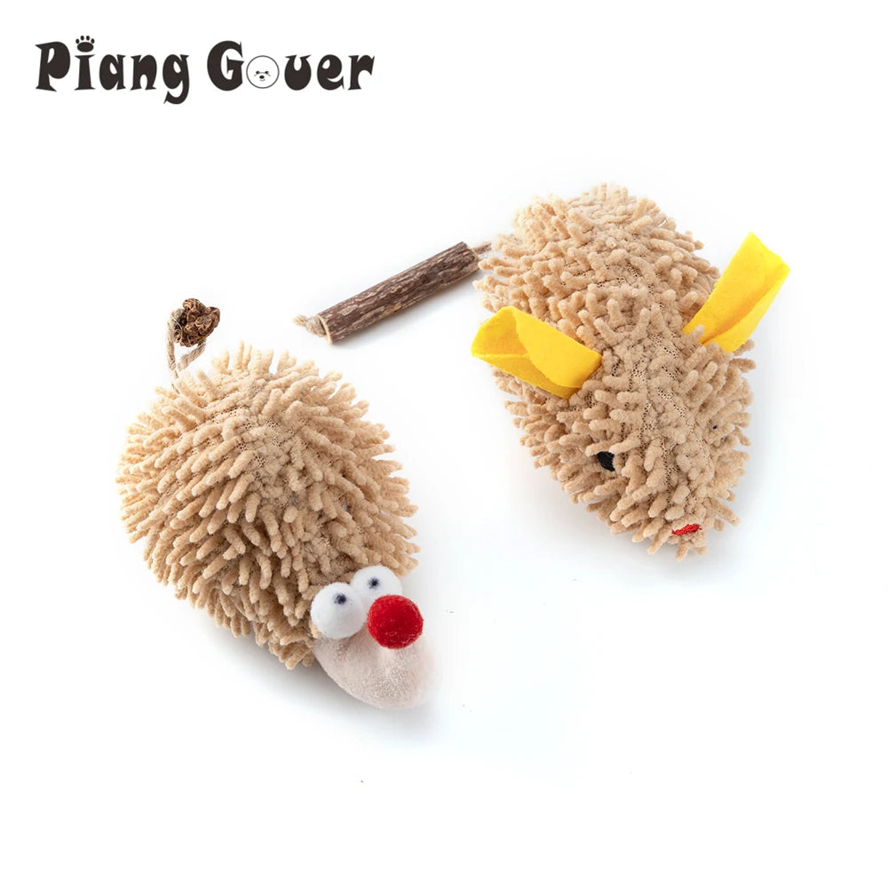 Plush Hedgehog Mouse Mint Cat Toy Simulation Interactive Plush Pet Toy