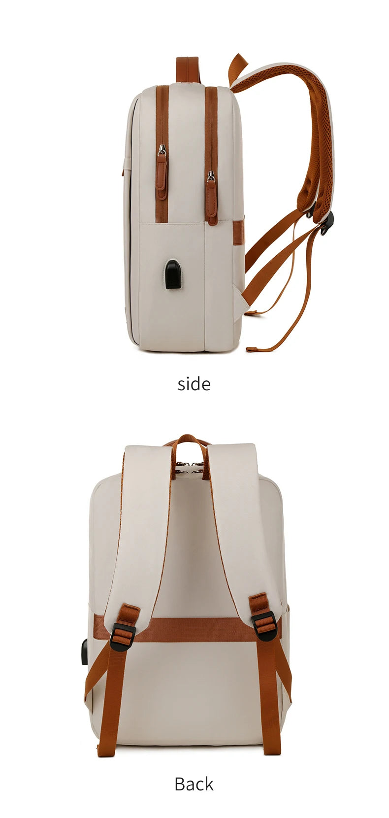 Fashionable and Simple Large-Capacity Backpack for Daily Commuting and Office Use