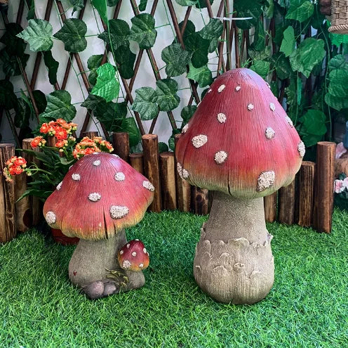 Garden Creative Simulation Mushroom Resin Decoration Items Outdoor Courtyard Lawn Accessories Kindergarten Landscape Ornaments
