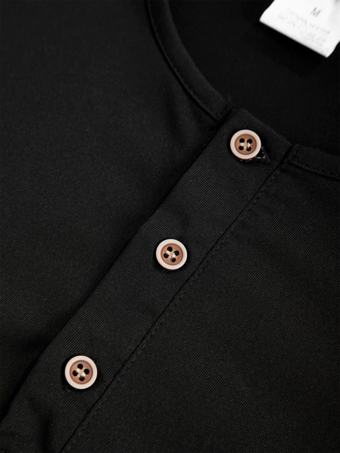 Mens Long Sleeve Henley Neck T-shirt Slim Fit Bottoming Tshirt Casual Button Shirt Comfortable Fitness Tee Cozy Top