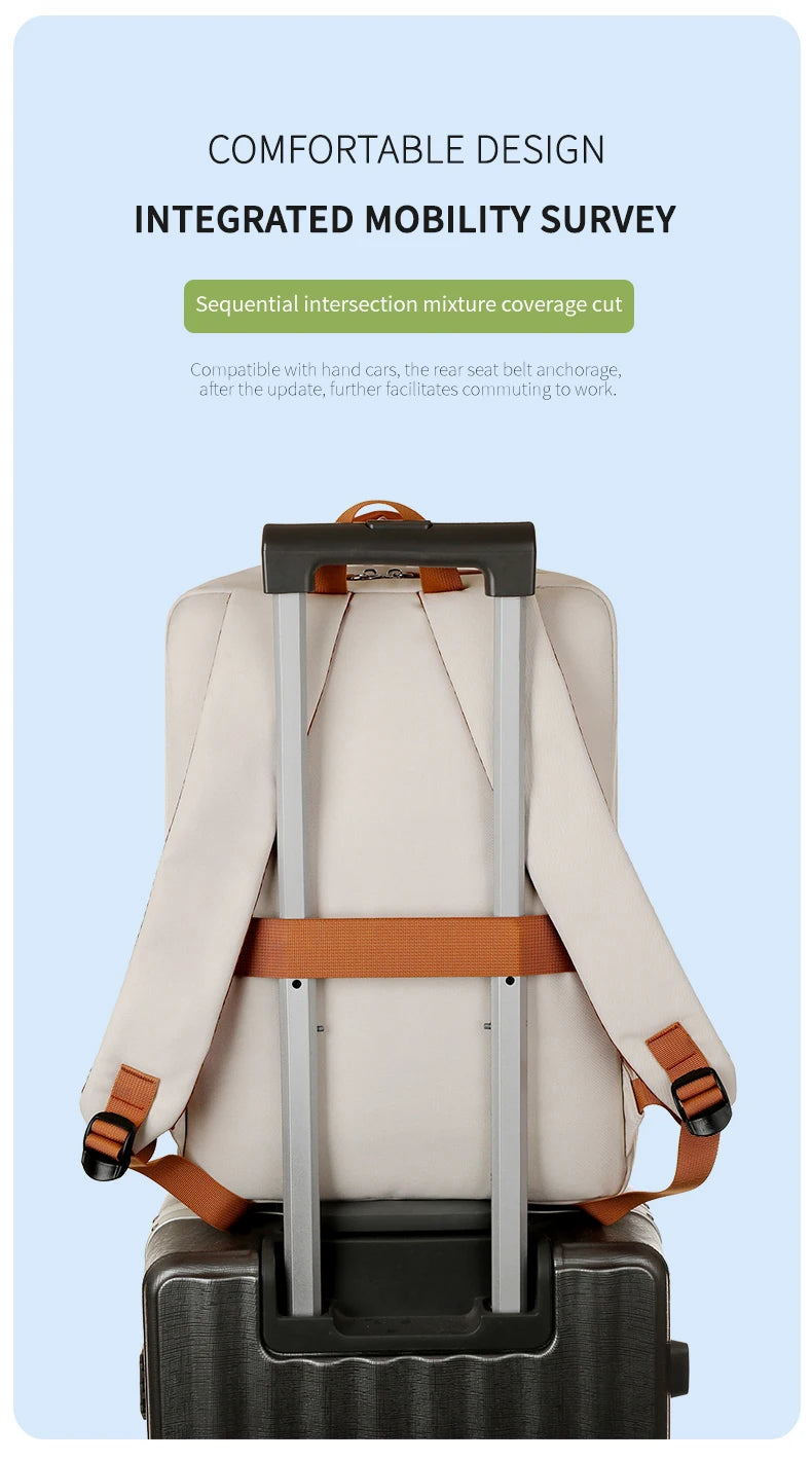 Fashionable and Simple Large-Capacity Backpack for Daily Commuting and Office Use
