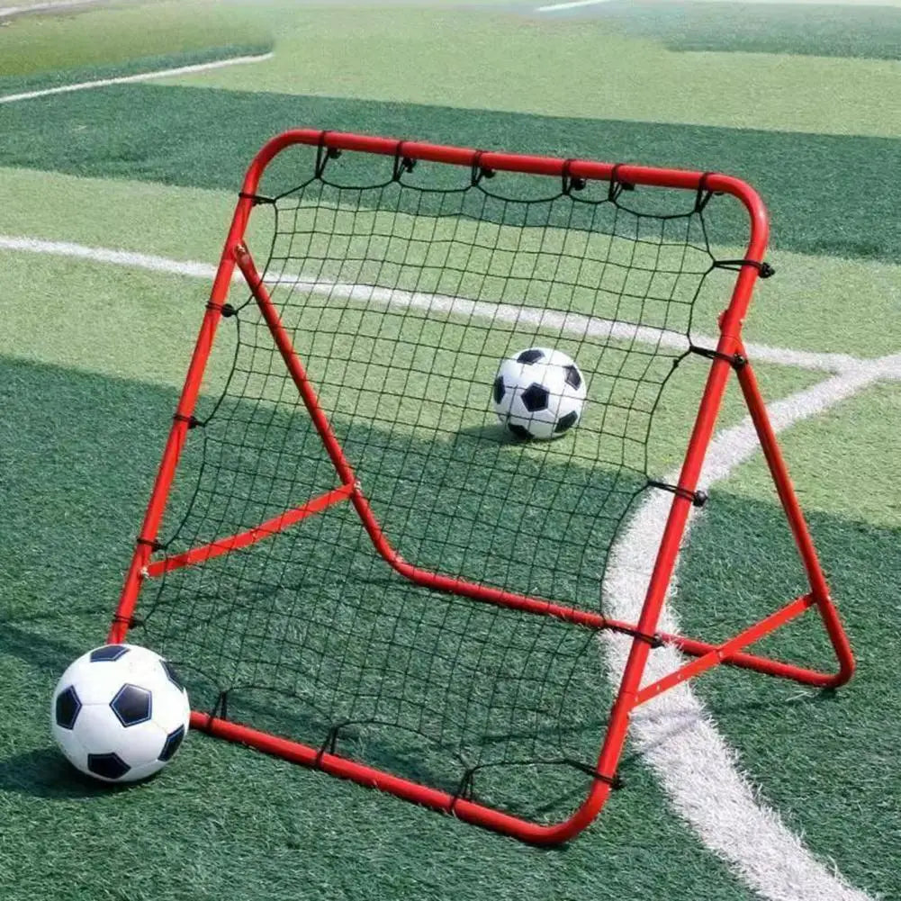 Soccer Training Equipment Adjustable Angle Soccer Rebounder Net with 20 Elastic Ropes for Beginner Training Portable Kickback