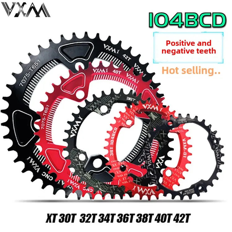 Bike 104BCD Elliptic mountain bike 32T 34T 36T 38T modified plus and minus teeth single tooth disc bycicle accesories Crank