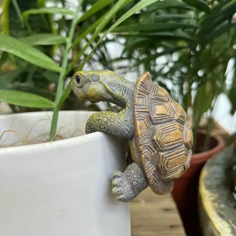 Simulation Turtle Ornament Cartoon Turtle Outdoor Garden Pool Landscaping Decoration Climbing Turtle HomeDecor Flower Pot Decor
