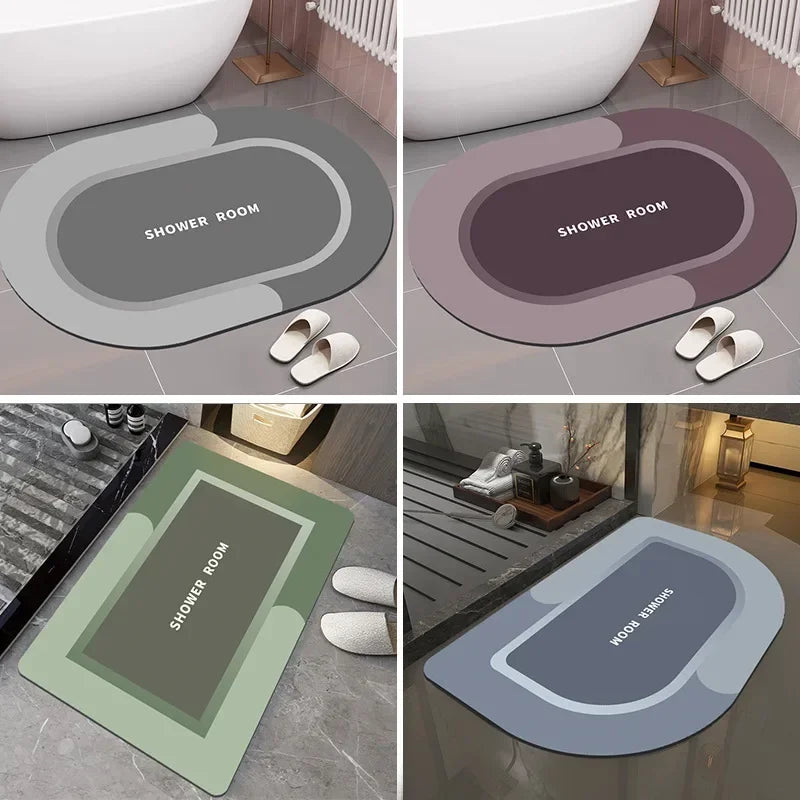 Bathroom Rug, Non - slip Entrance Doormat, Instant Drying Mat, Super Absorbent, Nappa Skin Floor Mat, Toilet Carpet, Home Decor