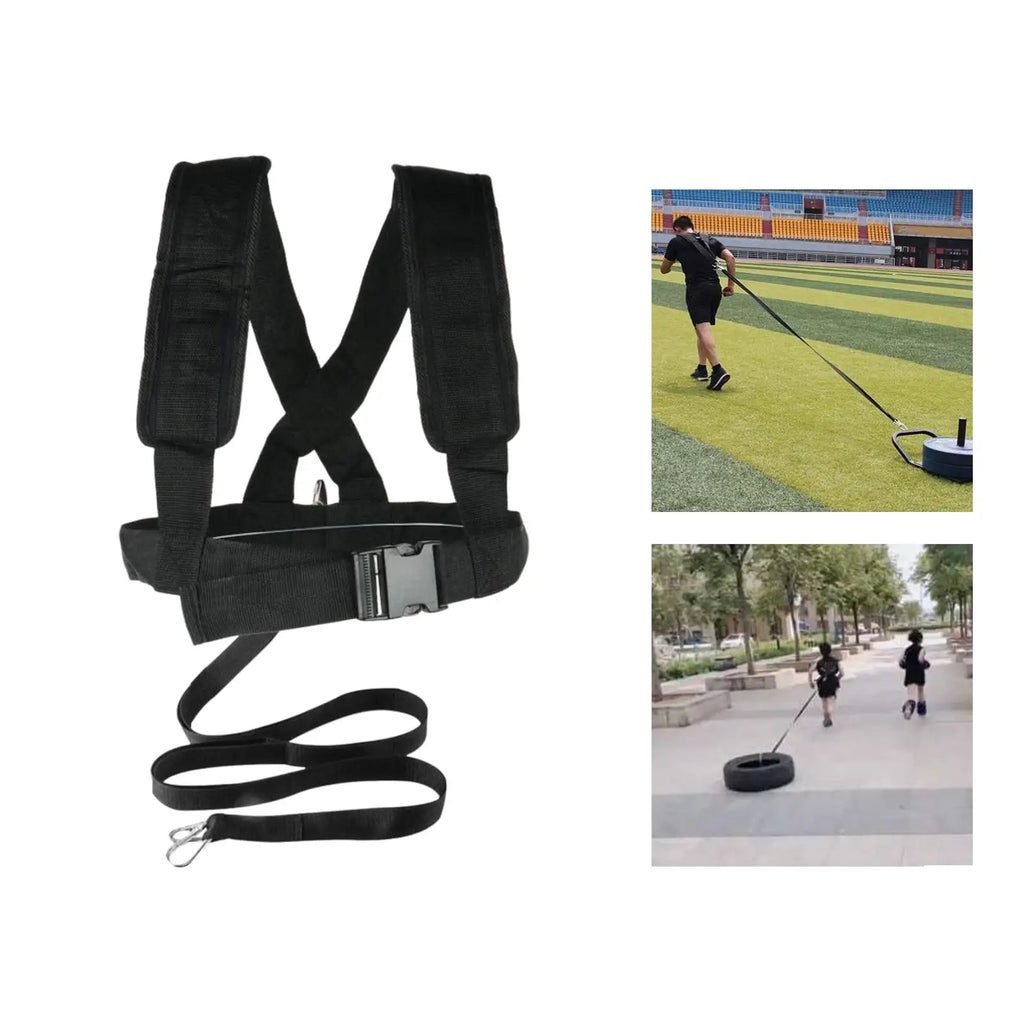 Sled Harness Football Workout Equipment Adjustable Trainer of Speed Straps Ski Safety Belt Resistance Vest Sled Harness