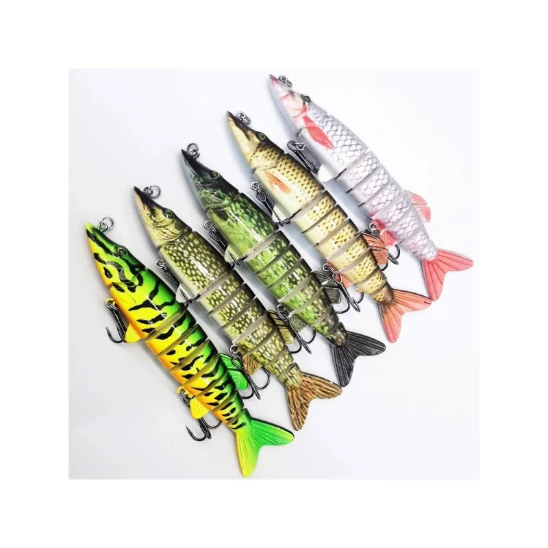 ANFS Fishing Lures for Bass Trout Multi Jointed Swimbaits Slow Sinking Bionic Swimming Lures Bass Freshwater Saltwater Bass