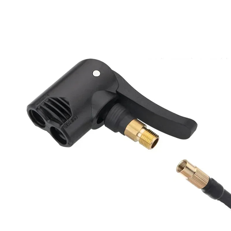 Bicycle Pump Nozzle Hose Adapter Dual Head Pumping Parts Service Accessories Valve Convertor Bycicle
