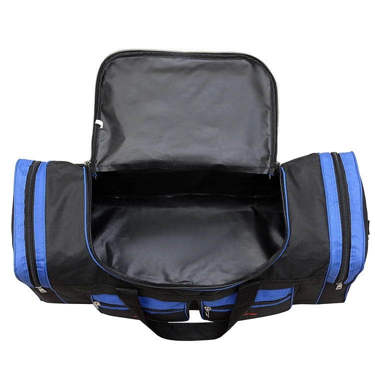 Large capacity luggage bag - multi pocket travel handbag, sports equipment bag, zipper closure