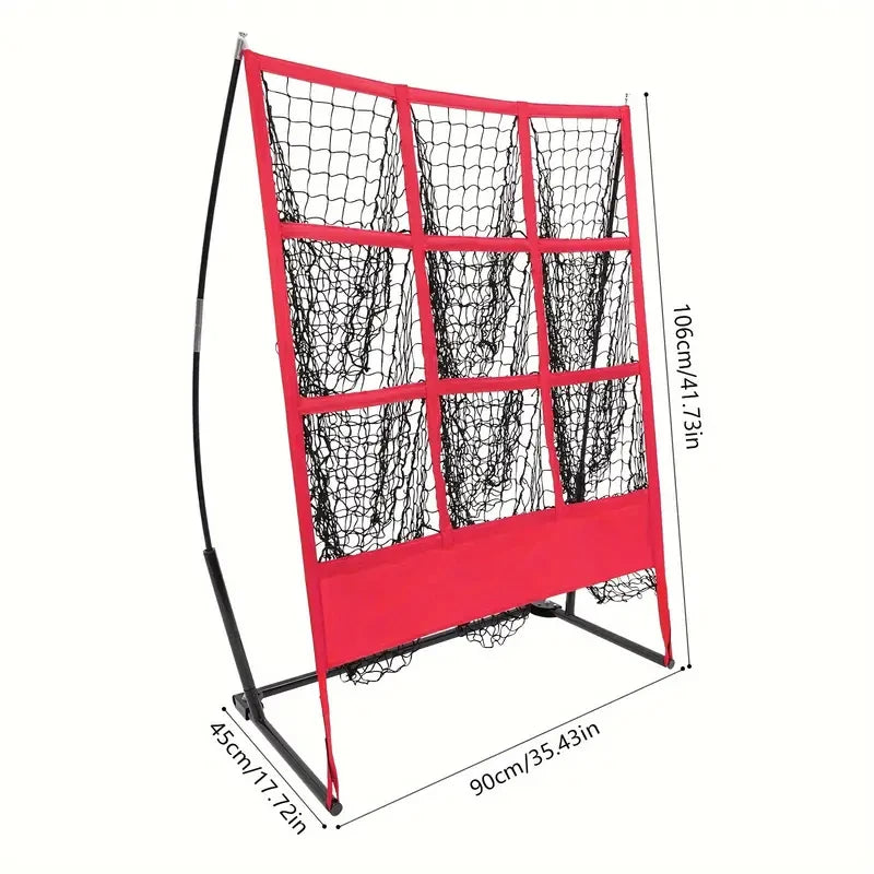 1 Nine-Square Indoor/Outdoor Baseball Practice Net Training Equipment For Baseball Players