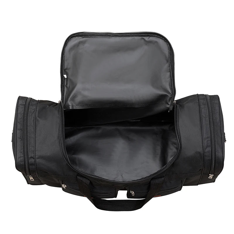 Large capacity luggage bag - multi pocket travel handbag, sports equipment bag, zipper closure