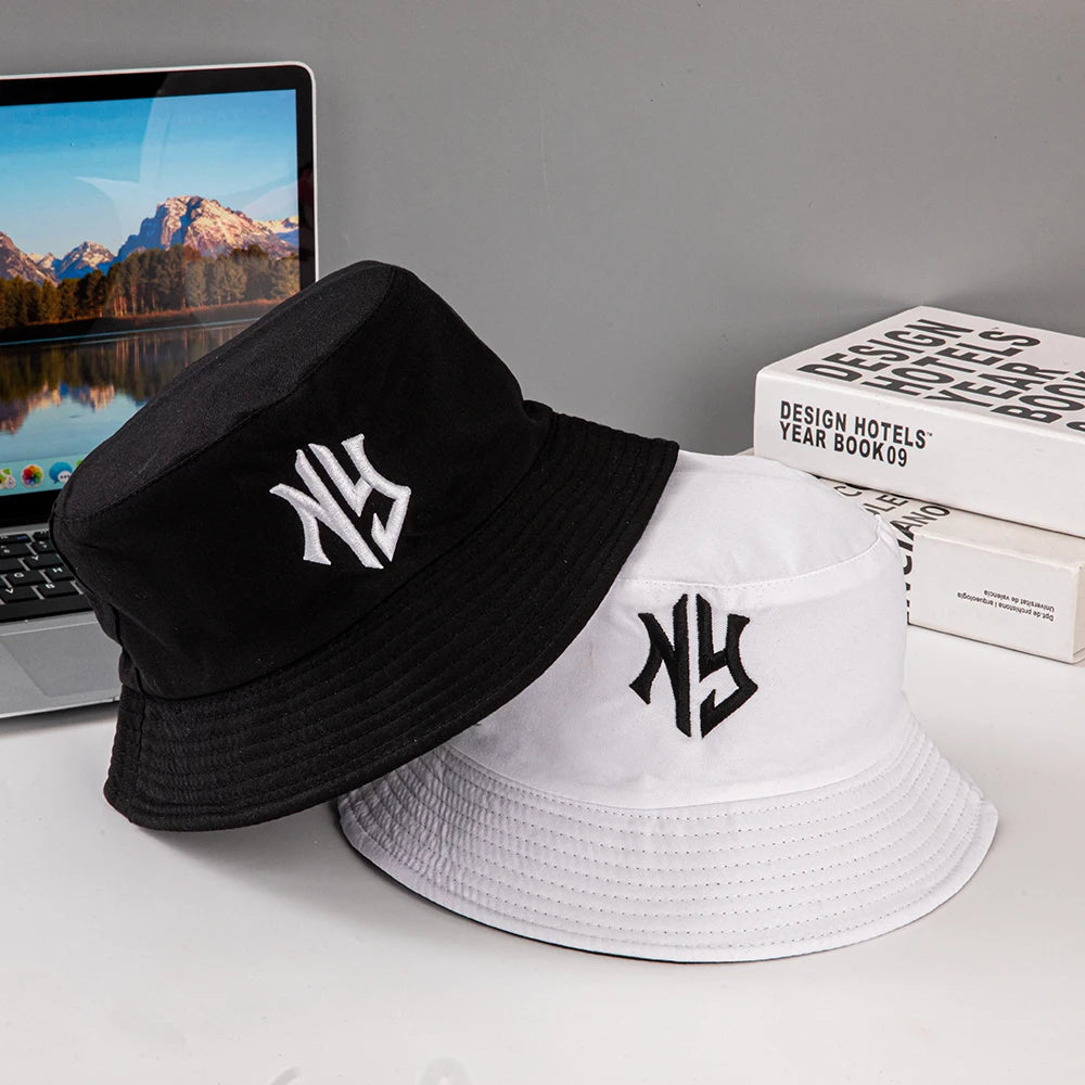 New trendy fisherman hats and sun hats for both men and women, sporty and casual couple hats, large brims for all four seasons i