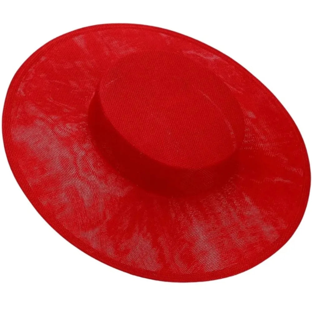 Elegant Hair Accessories DIY Hat Fascinator Base Headwear Plain Color Banquets Hats Multiple Colors Big Top Hats Cocktail