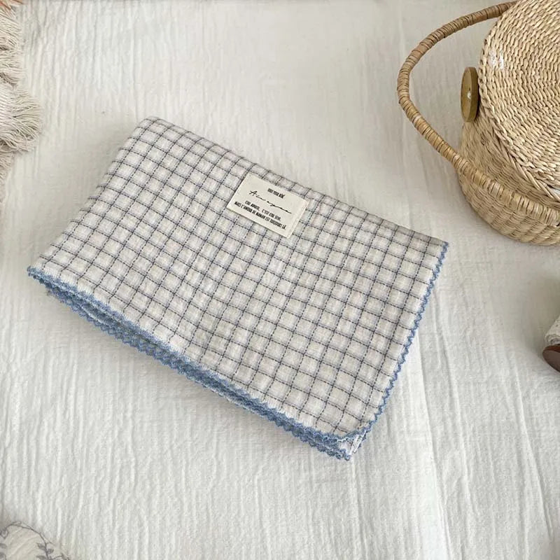 2-3 Layers Baby Blankets Bear Dots Print Cotton Gauze Muslin Swaddle Wrap Newborn Infant Bedding Sleeping Receving Blanket