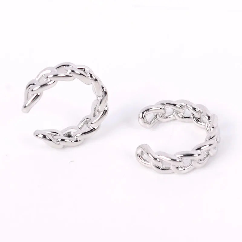 Stackable Earrings Without Ear Hole Star Wrap Clip On Earrings Earcuff for Women Ear Screen Climb Cuffs Fake Piercing One pair