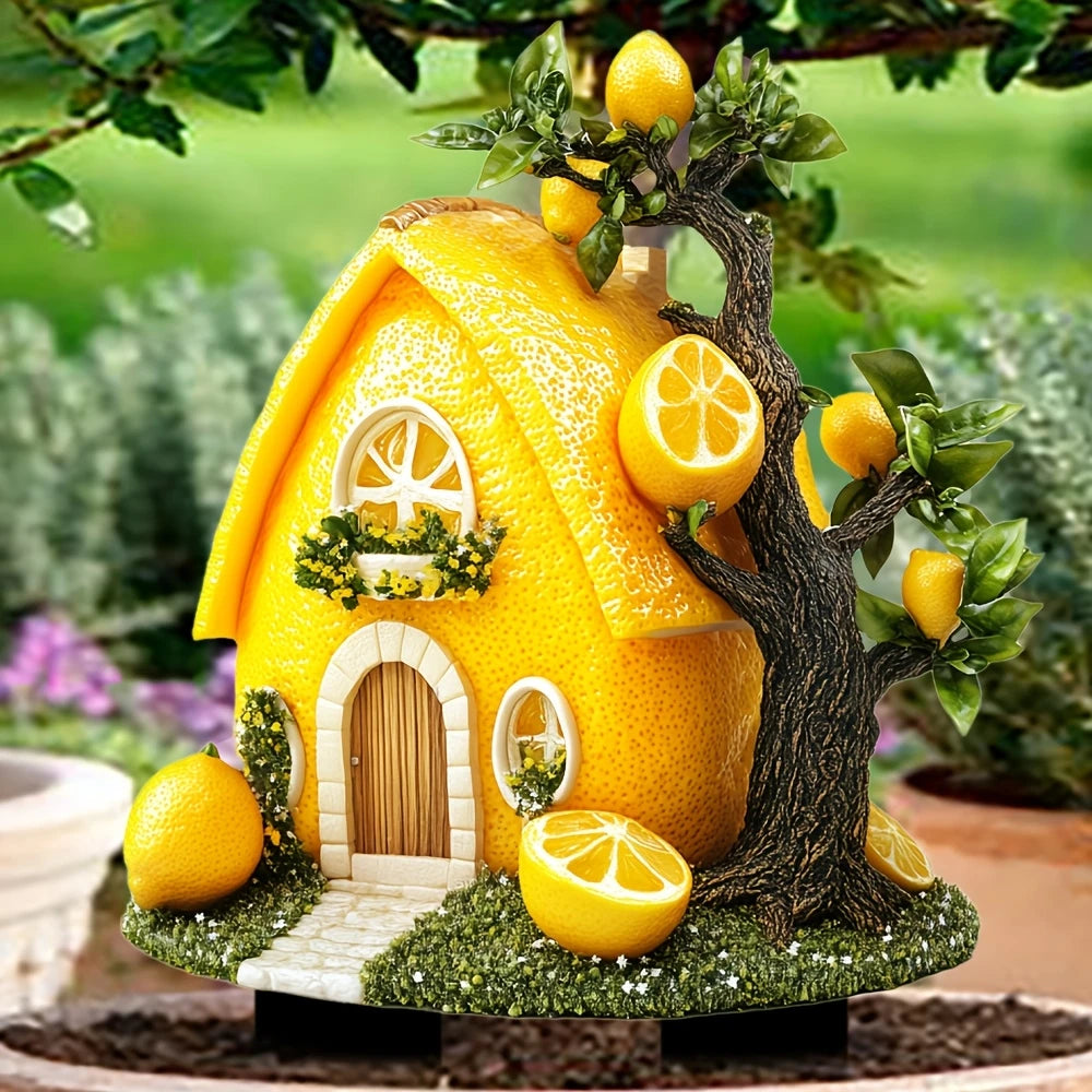 2D planar Acrylic House Design Bonsai Planting Area Farm Garden Grassland Ground Decoration Potted Plant Inserts Home Decor