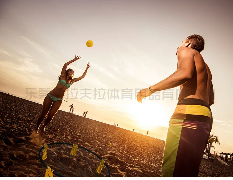 Mini Beach Volleyball Spike Game Balls Set Outdoor Team Sports Lawn Fitness Equipment Net With 3 Balls Outdoor Volleyball