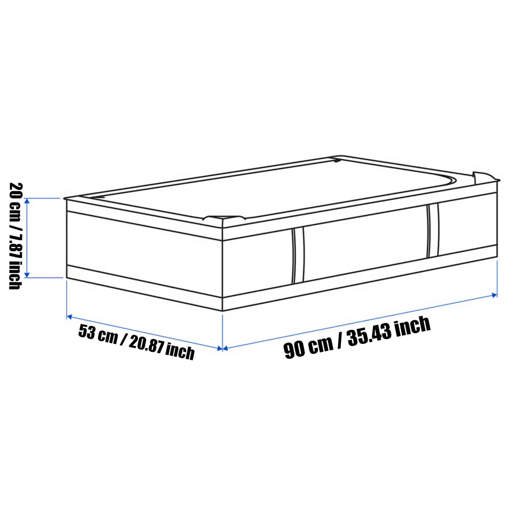 Under Bed Storage Containers, Durable Fabric, Washable, Collapsible, Under Bed Storage Bins For Clothes, Blankets, Sheets,