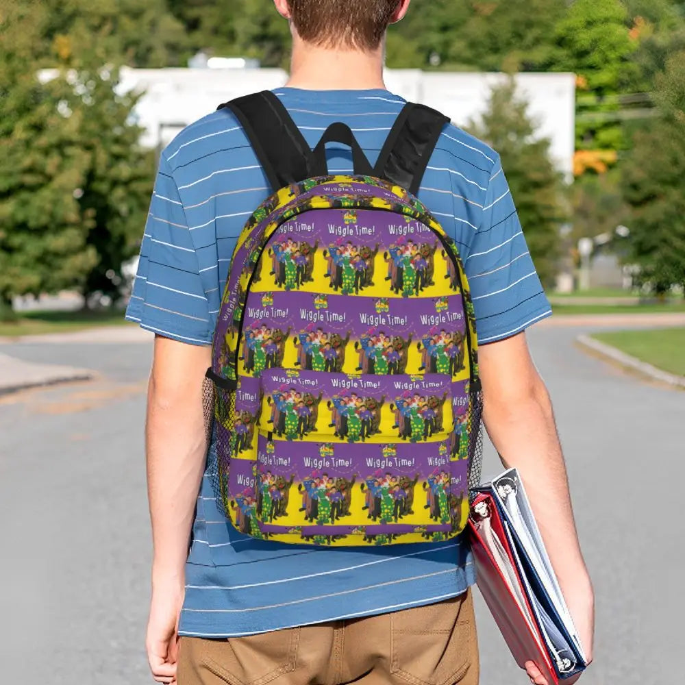 The Wiggles Tv Show Music Band Backpack Student Boys Girls BookBag Children School Bag Computer Shoulder Bags for Men Women
