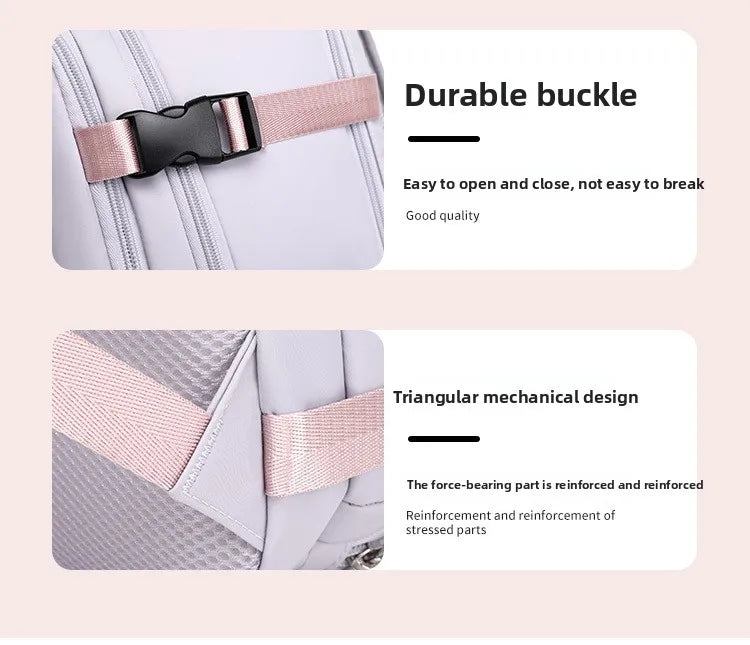 Travel Double-shoulder Backpack. Large Capacity and Multifunctional. Suitable for Ladies and Male Students. Travel Bag