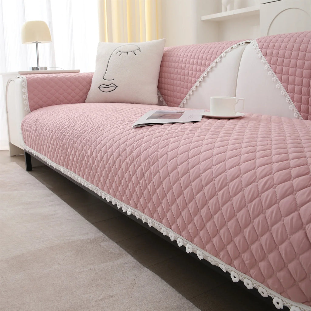Quilted Sofa Cover Dogs Pets Kid Anti-Slip Couch Covers Anti-wear Slipcovers Furniture Protector Seat Cover