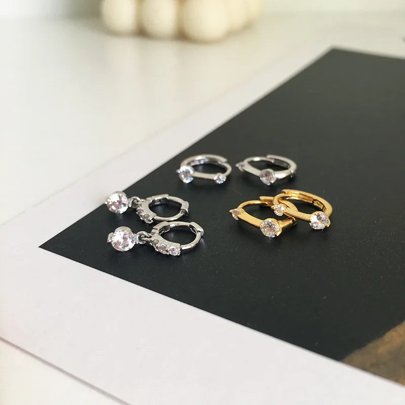 925 Sterling Silver Earrings Exquisite Petite Simple Unique Style Elegant Fashionable Light Luxurious Ear Accessories for Women